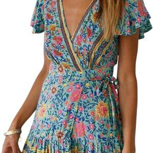 Zesssica Bohemian Wrap Dress